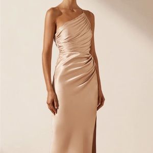 Shona Joy La Lune Asymmetrical Gathered Maxi Dress - worn once, never altered